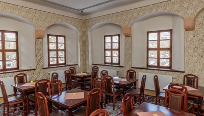 Blick in einen fertig restaurierten Raum im ersten Obergeschoss des Lotterhofes. Er wartet nun darauf, dass wieder mehr Veranstaltungen stattfinden können. 