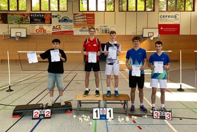 Im U-19-Doppel-Wettbewerb schafften es gleich drei Marienberger aufs Podest.