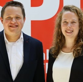Felix Beyer aus Glauchau und die Lichtensteinerin Antje Junghans bilden das neue Führungsduo der SPD im Kreis Zwickau.