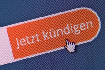 1&1 verliert Kündigungsstreit - Ein Kündigungsbutton auf einer Internetseite.