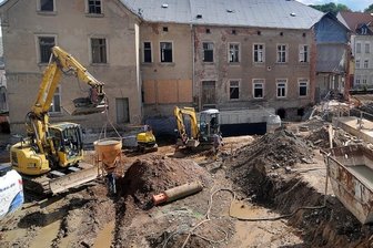1,75 Millionen Euro fließen in Sanierung der Altstadt Hainichens - Ein ehrgeiziges Investitionsprojekt ist der zentrale Schulstandort am Hainichener Lutherplatz mit Hort (Foto) sowie dem künftigen Grundschul- und dem Mittelschulbereich.