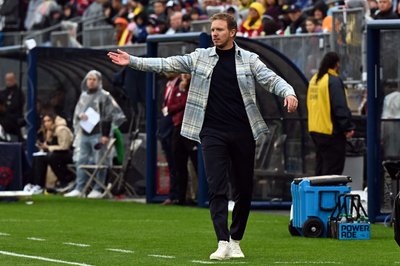 Zurück am Startpunkt: Julian Nagelsmann bei seinem Länderspiel-Debüt als Bundestrainer gegen die USA im Oktober 2023 in Hartford. (Archivbild)