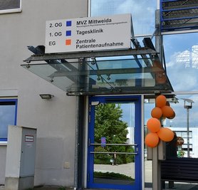 Die neue Patientenaufnahme im Krankenhaus Mittweida.