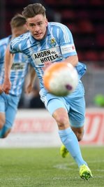 Schnell wie ein Pfeil, in Mainz leider glücklos beim Abschluss: Florian Hansch.
