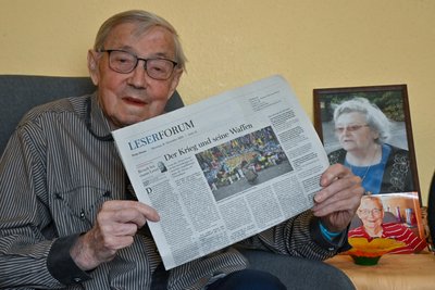 Günter Weiß ist ein langjähriger „Freien Presse“-Leser und hat es nun in die Zeitung geschafft.