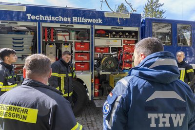 Das THW probt den Einsatz.