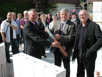 Grundsteinlegung des Medizinischen Pavillons in Hilbersdorf