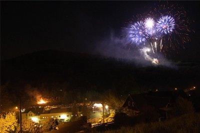 Einer der Höhepunkte des Hexenfeuers in Bad Schlema: das große Feuerwerk gegen 22 Uhr.