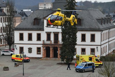 Am Freitagnachmittag landete ein Rettungshubschrauber des ADAC auf dem Rochlitzer Markt.
