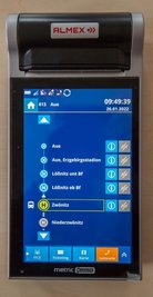 Mit diesem Gerät werden die Tickets fürs Erzmobil erstellt.