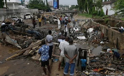 Während eines Starkregens kam es in Ghanas Hauptstadt Accra 2015 zur Explosion einer Tankstelle. Fast 200 Menschen starben. 