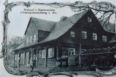 Die Aschbergschänke in Klingenthal ist seit 100 Jahren in Familienhand. Im Foto eine historische Aufnahme von "Geipel's Restaurant", des ersten bekannten Vorgängers, aus der Zeit um 1885.