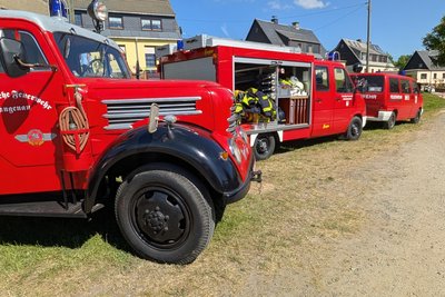 Alte und neue Feuerwehrtechnik gab es in Nassau zu sehen.