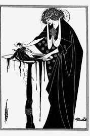 Eigene Ausprägung des Jugendstils: Illustration von Aubrey Beardsley aus der englischsprachigen Ausgabe von Oscar Wildes Drama "Salome". 
