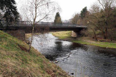 Die Brücke über die Freiberger Mulde bei Hohentanne.