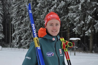 In der heimischen Loipe am Rätzteich hat Jonas Müller seit Jahresbeginn hin und wieder trainiert.