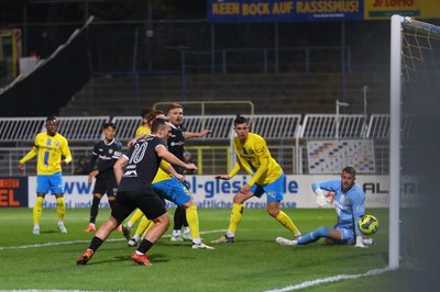 Jubel beim Chemnitzer FC: Die Himmelblauen konnten die Heimstärke der Leipziger brechen.