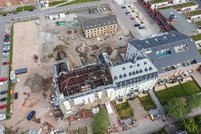 Beim Brand in der Alten Baumwolle in Flöha am 2. Mai wurde die Stahl- und Holzkonstruktion beschädigt.