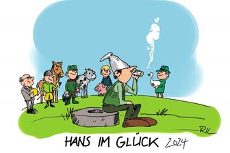 11. Triennale der Karikatur in Greiz geht in die letzte Woche - Diese Karikatur ist im Sommerpalais zu sehen.