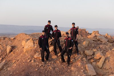 Anika Mehlis und Team in der Negev-Wüste.