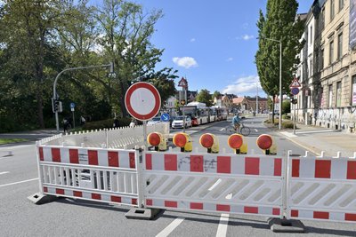 Die Humboldtstraße zwischen Werdauer und Reichenbacher Straße ist bis 30. Oktober voll gesperrt.
