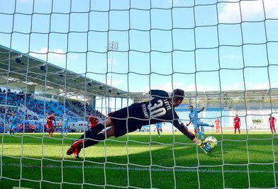 Frahn verwandelte in der 53. Minute einen Elfmeter zum 3:1 für die Chemnitzer.
