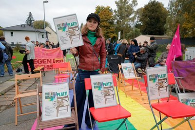 Coretta Storz von den Grünen hat den Protest gegen Martin Sellner mitorganisiert.