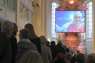 Trauerfeier für Heidi Hinkel in der Nikolaikirche Freiberg. Foto: Eckardt Mildner