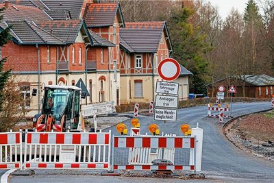 Bis Ende April bleibt die B 180 gesperrt.