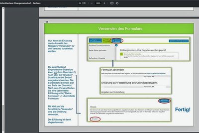 Wer der Ausfüllanleitung des Landesamtes für Steuern und Finanzen zur Grundsteuererklärung gefolgt ist, könnte meinen, man sei damit "Fertig!". Doch mit dem Eingang der darauf folgenden Bescheide der Finanzämter beginnt die Frist für einen Einspruch, den Steuerberater empfehlen. 