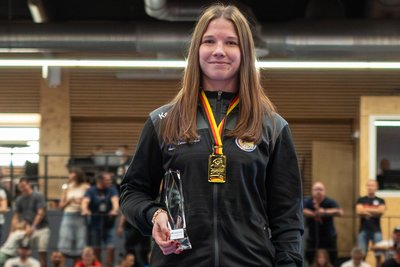 Erstmals ganz oben bei einer Deutschen Meisterschaft der Frauen stand Cassidy Richter (RV Thalheim).
