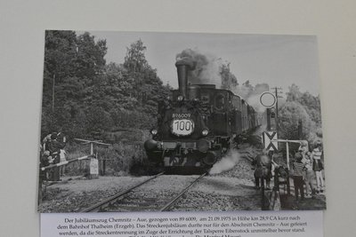 Aufnahme vom Jubiläumszug Chemnitz - Aue vom 21. September 1975.