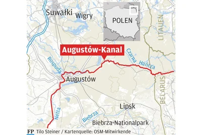 Der Augustów-Kanal in Polen.