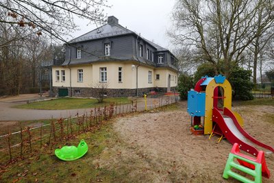 Ein Vorteil der Kita „Sonnenblume“ ist der große Garten.