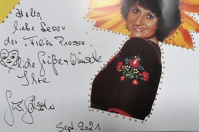 Gruß von Susi Schuster an die "Freie Presse"-Leser.