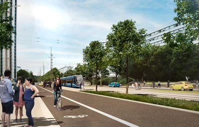 Diese Lösung für die Brückenstraße halten Planer und Verkehrsexperten für die beste: Nur noch eine Spur in jede Richtung, aber keine Umwandlung ineinen komplett verkehrsberuhigten Bereich. 