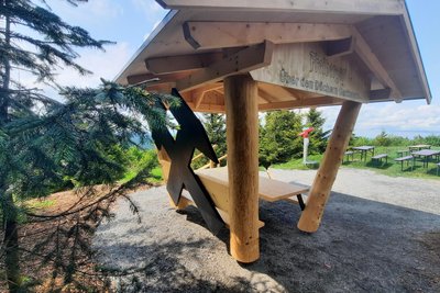 Im Lauf der Jahre hinzugekommene Sitzgruppen sorgen für Komfort entlang des Weges.