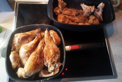 Mittagessen ist fertig – Hasenbraten, wie in Kerstin Gluthmann aus Niedersteinbach zubereitet.