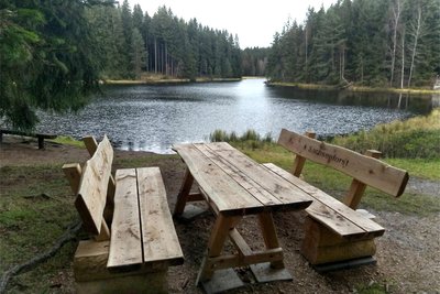 Im Vogtlandsee lässt es sich im Sommer schön baden und um den See erholsam spazieren. Ob sich Tourismus hier mit Windkraft vertragen würde?