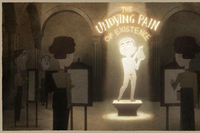 Im Animationsfilm „The Undying Pain of Existenz“ verliert ein Aktmodell vollkommen die Kontrolle.