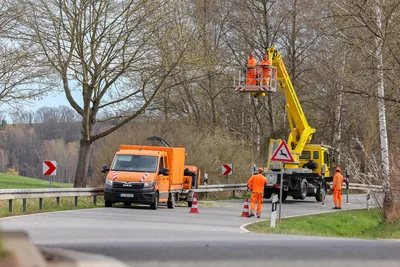 In dieser Woche ist die Glauchauer Landstraße wegen Baumschnittarbeiten gesperrt.
