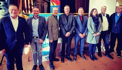 Der neue Kreisvorstand der AfD Mittelsachsen. 