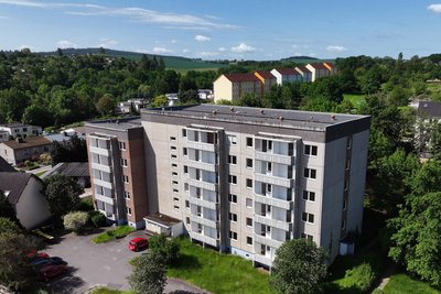Der Wohnblock Geithainer Straße in Rochlitz steht so gut wie leer.