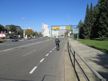 An der Zschopauer Straße können Radler bereits auf dem Schutzstreifen fahren.