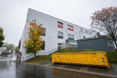 Seit September stehen die Baucontainer vor der Kauflandfiliale in Aue.