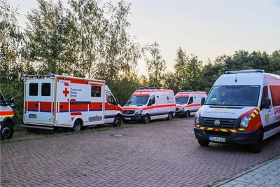 Rettungsdienst und Schnelleinsatzgruppe waren ebenfalls bei der Übung im Einsatz. 