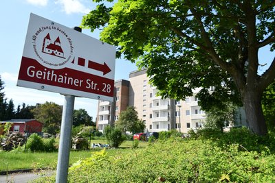 Noch erinnern Schilder an einen belebten Standort der Rochlitzer SSG.