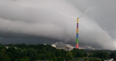 Gewitter in Chemnitz - Kathrin Friedrich hat uns dieses Foto über Facebook geschickt.