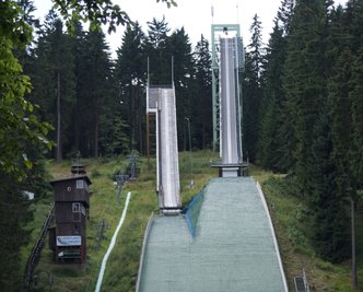 Das Areal der Vogtlandschanzen 