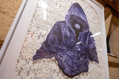 Dieses Werk steuert Tina Wohlfahrt für die Ausstellung bei. Sie arbeitet oft monatelang an ihrer Kunst.